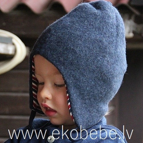 Wool Fleece Winter Baby Hat - Navy