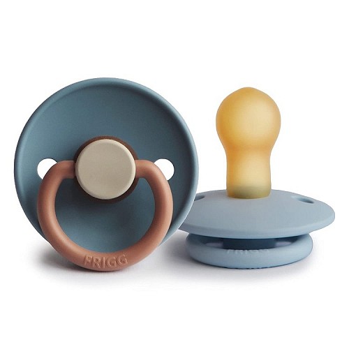 FRIGG Pacifier Classic Latex 2 Pack - Breeze & Baby Blue