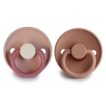 FRIGG Pacifier Classic Latex 2 Pack - Peony & Rose Gold