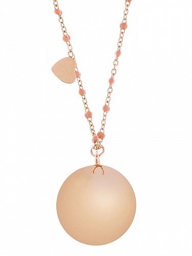 Baby Bell Necklace ROUND Fine Pink 20mm