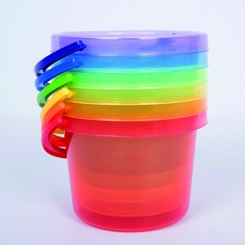 Translucent Colour Bucket Set 6 pcs.