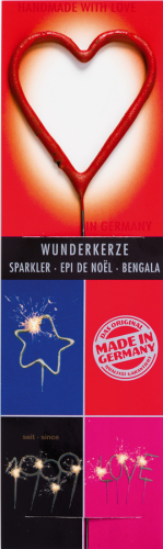 Wondercandle® Sparkling Candle Red Heart