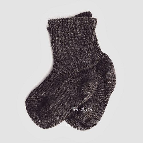 Babies | Kids 100% Wool Socks - Brown