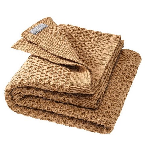 NEW Disana Wool Baby Blanket Honeycomb - Caramel