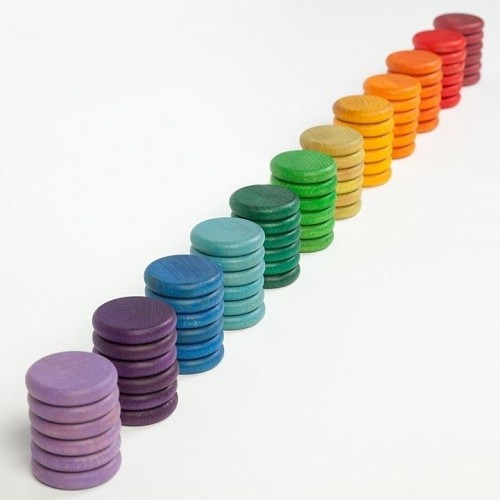 Grapat Coins x 72 in 12 Rainbow Colors