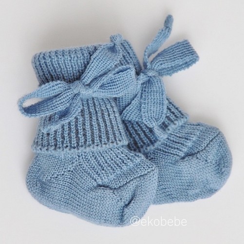 Newborn Socks Wool - Blue