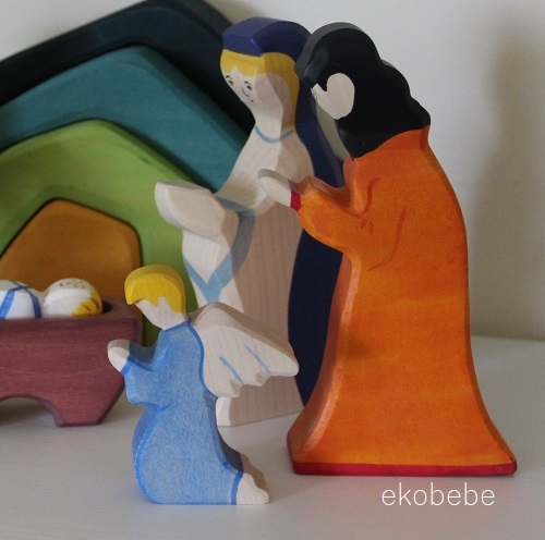 Christmas Nativity Scene Wooden Figures 8 pcs.