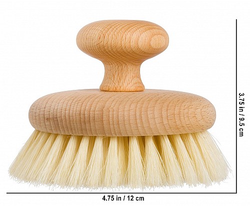 Natural Wooden Massage Brush with Knob