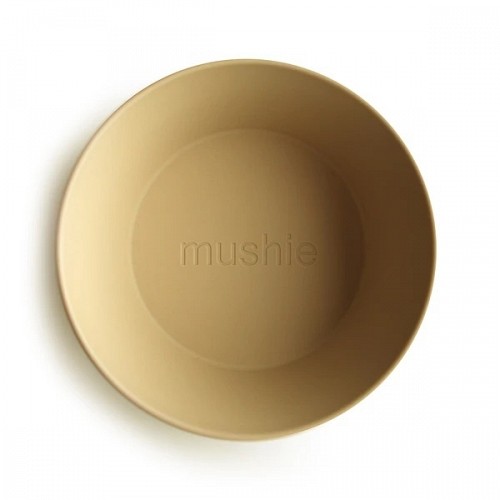 Mushie Dinner Bowl Round Set of 2 (Mustard)
