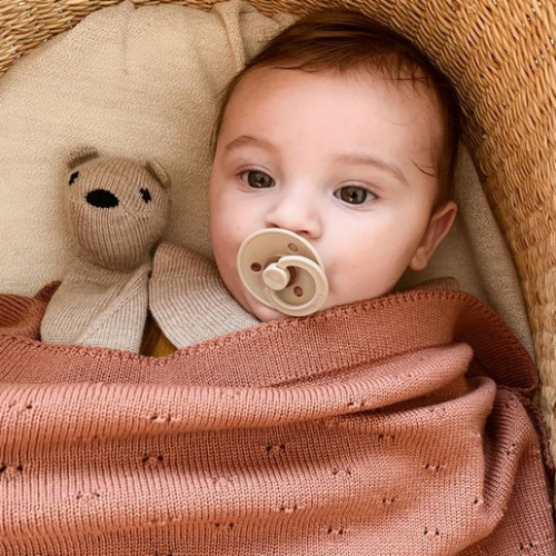 HVID Merino Woollen Baby Blanket - Bibi Brick