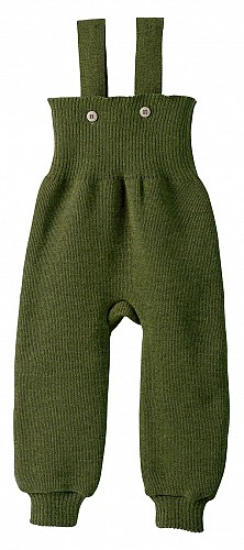 Disana Knitted Wool Trousers - Olive