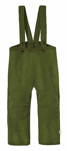 Disana Boiled Wool Trousers Overalls - Olive