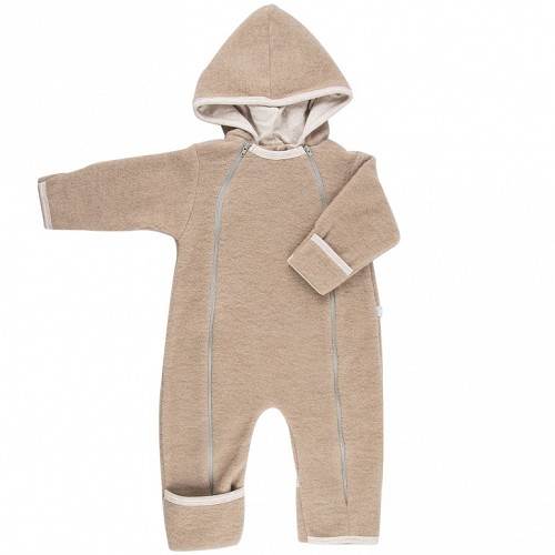 Premium Baby Winter Overall Wool Fleece - Sand