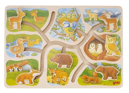 Wooden Sliding Puzzle Who Belongs To Who - Junior