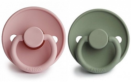 FRIGG Pacifier Classic Latex 2 Pack - Blush & Lily Pad