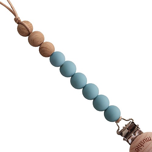 Mushie Pacifier Clip - Blue