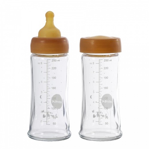 Wide Neck Baby Glass Bottle Hevea - 250ml
