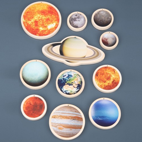 Wooden Solar System Discs