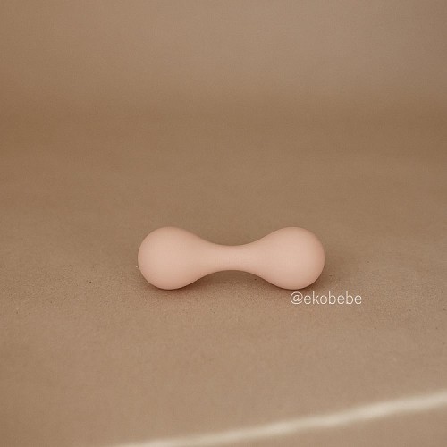 Mushie Silicone Baby Rattle Toy - Blush