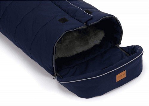Merino Sheepskin Combi Sleeping Bag Footmuff - Navy Blue