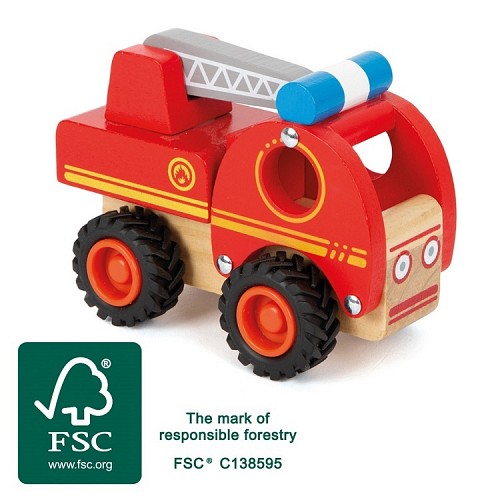 Wooden Kids Toy Fire Truck