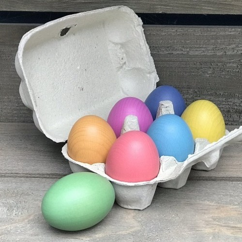 Montessori Rainbow Wooden Eggs (7 pcs.)