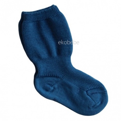 Thin Wool Baby Socks - Blue