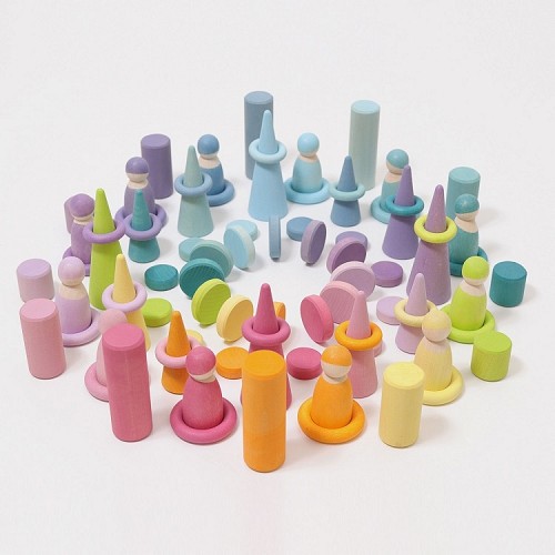 Grimms Stacking Game - Small Pastel Rollers