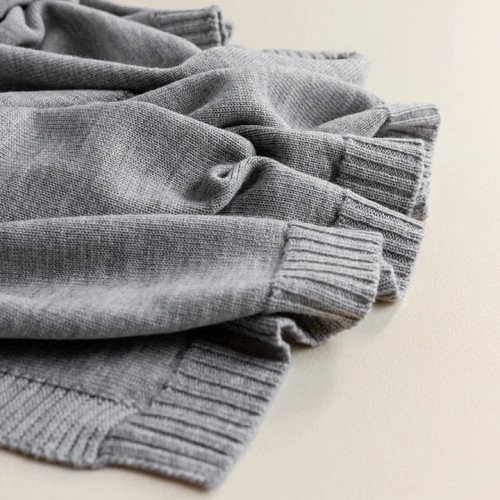HVID Merino Woollen Baby Blanket - Didi Grey Mellange