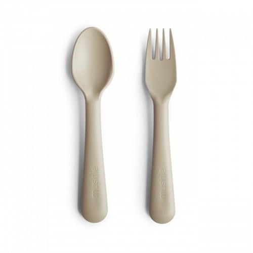 Mushie Fork and Spoon Set (Vanilla)
