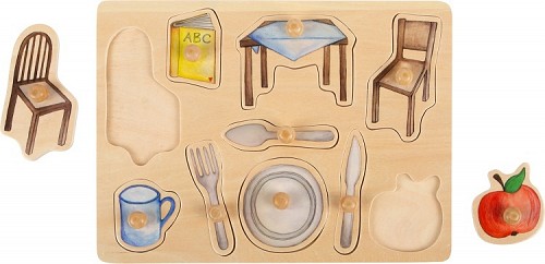 Wooden Everyday Objects Puzzle