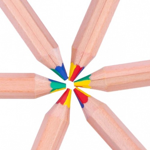 4 Colored Pencil Rainbow FSC - Hexagon