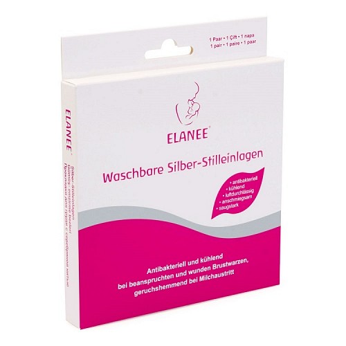 ELANEE Washable Silver Breast Pads