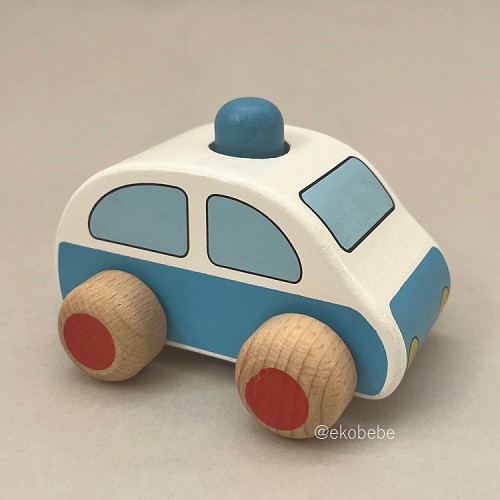 Wooden Police Car with Horn