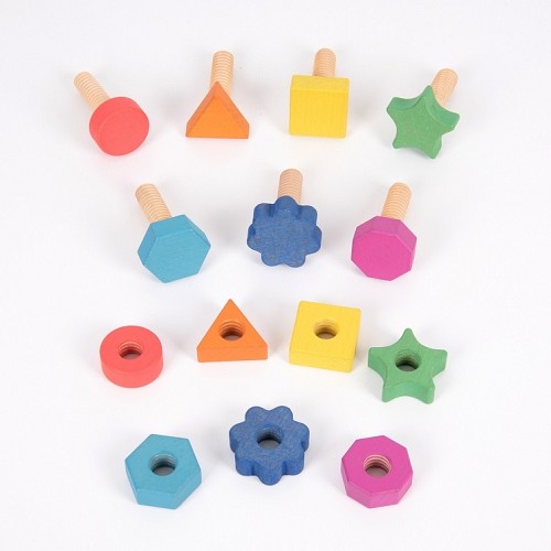 Rainbow Wooden Nuts & Bolts