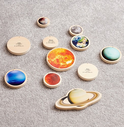 Wooden Solar System Discs