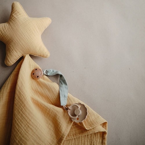 Mushie Lovey Blanket Star - Fall Yellow