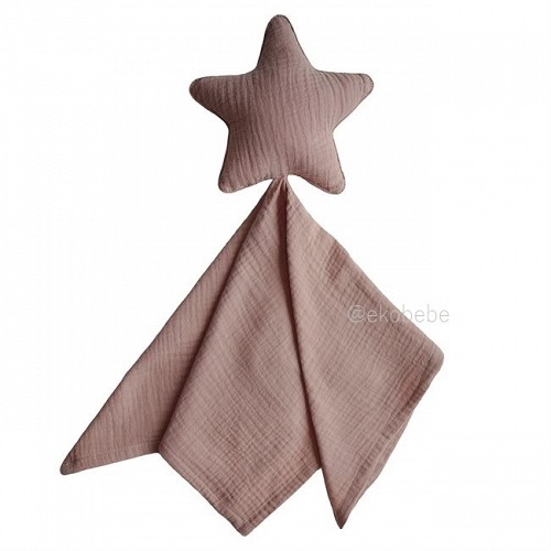 Mushie Lovey Blanket Star - Natural