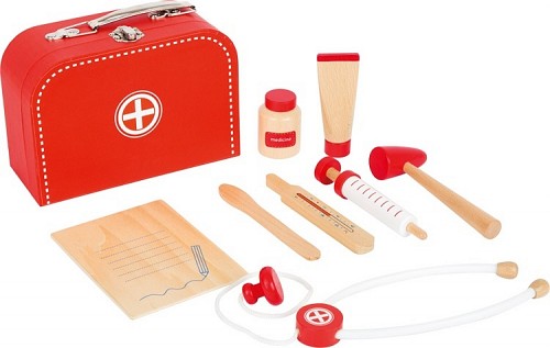 Wooden Doctor Suitcase Kit