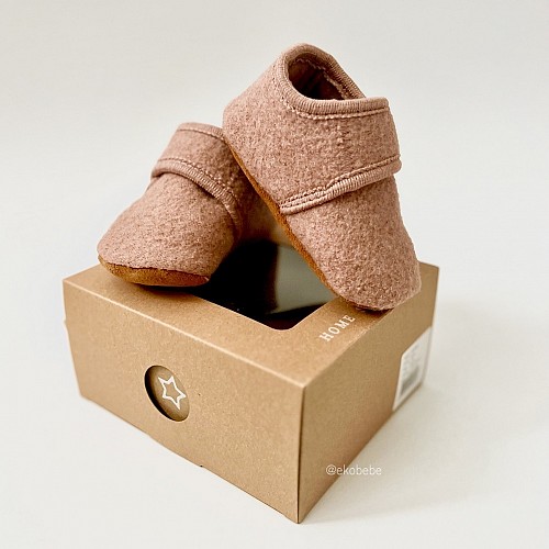Baby Wool Shoes Slippers - Rose