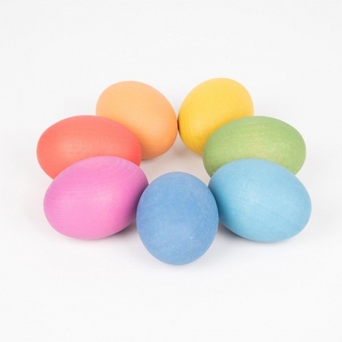 Montessori Rainbow Wooden Eggs (7 pcs.)