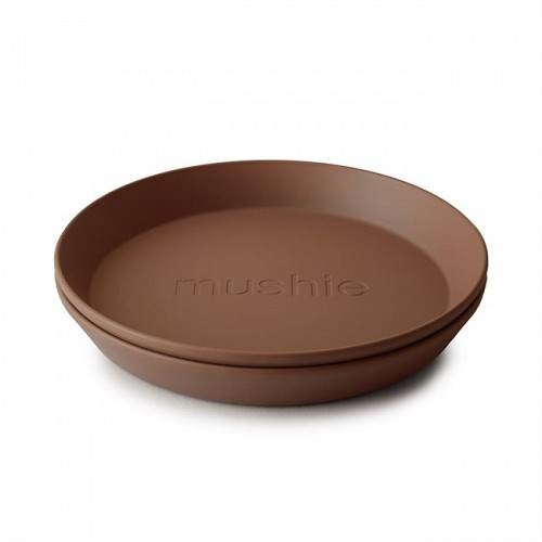 Mushie Round Dinnerware Plates Set of 2 (Caramel)