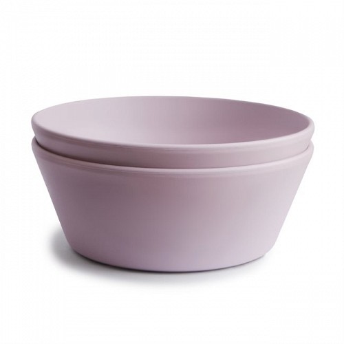 Mushie Dinner Bowl Round Set of 2 (Soft Lilac)