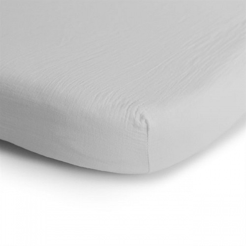 Mushie Extra Soft Muslin Crib Sheet - White
