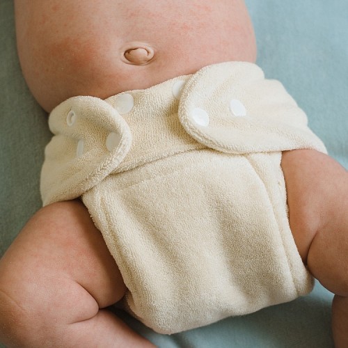 One Size Washable Organic Cotton Diapers - Natural