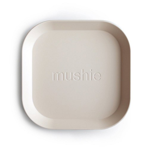 Mushie Dinner Plate Square Set of 2 (Ivory)