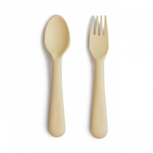 Mushie Fork and Spoon Set (Daffodil)