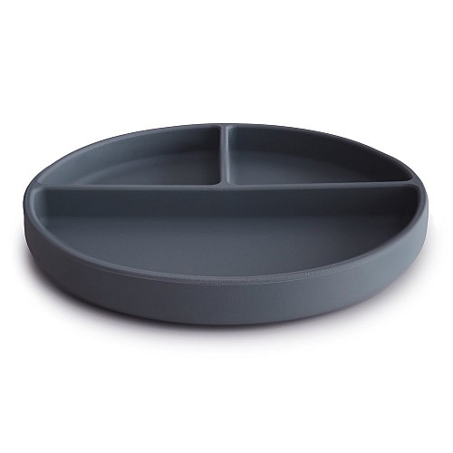 Mushie Silicone Plate with Divided Raised Edges - Tradewinds