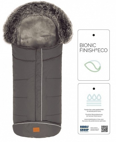 Merino Sheepskin Combi Sleeping Bag Footmuff - Grey